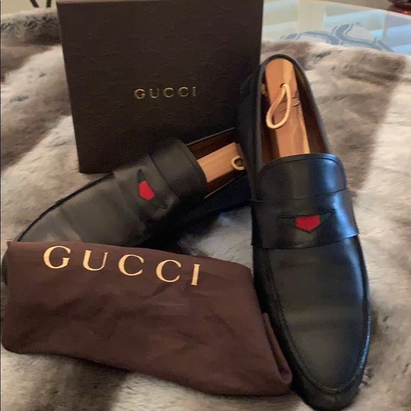 Gucci Other - 100 % Authentic Men’s Gucci Black Striped  Loafers